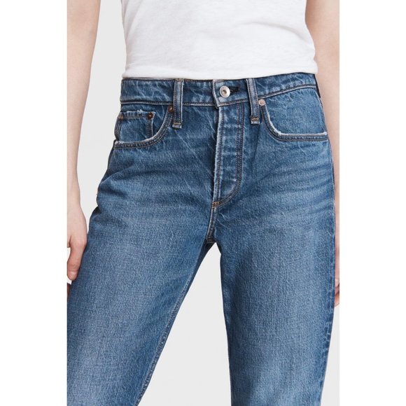 Rag&Bone "Rosa" Mid Rise Boyfriend Jean in "Clover", size 24 - Picture 3 of 13